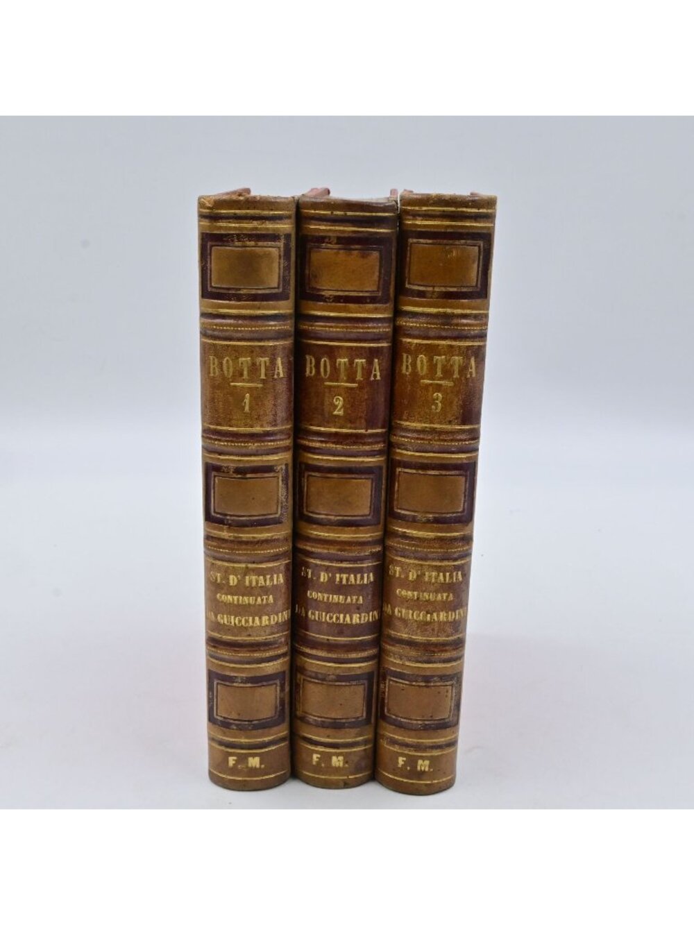 Storia d'Italia by Carlo Botta Vintage 1862 Volumes 1-3 In Italian